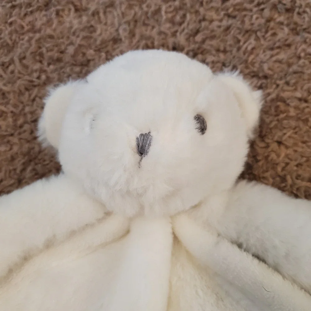 S.L. Home Fashions White Polar Bear Baby Lovey Security Snuggle Blanket Plush